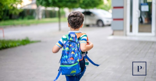 child going to school